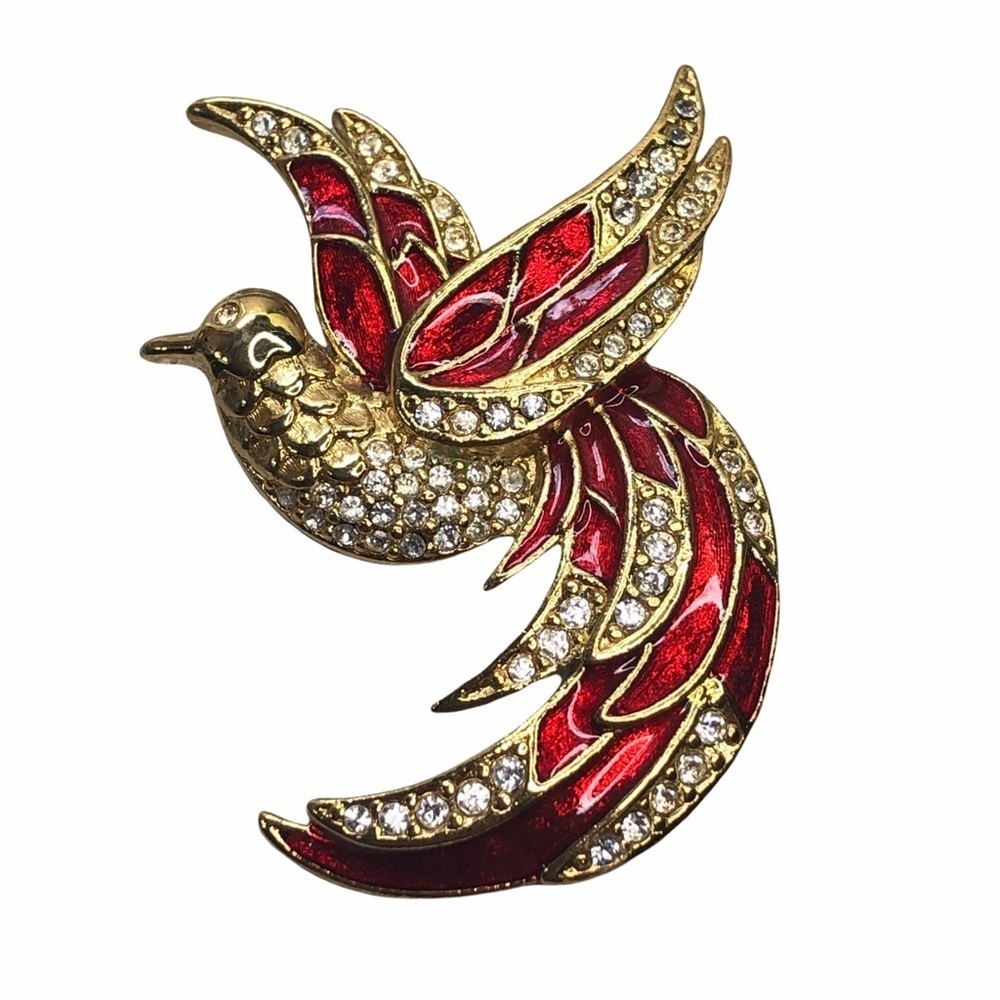 Vintage Giorgio Firebird Phoenix Red Bird Pin